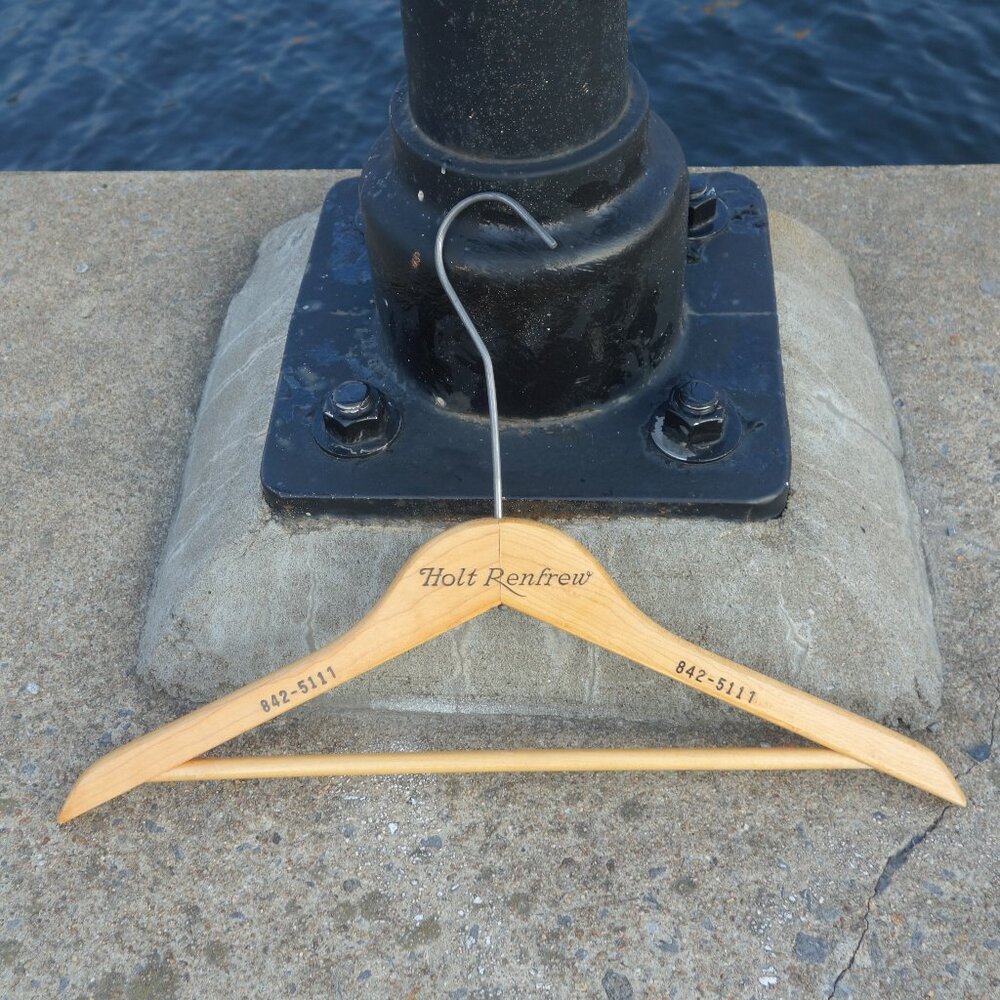 Vintage Holt Renfrew Montreal Wood Hanger